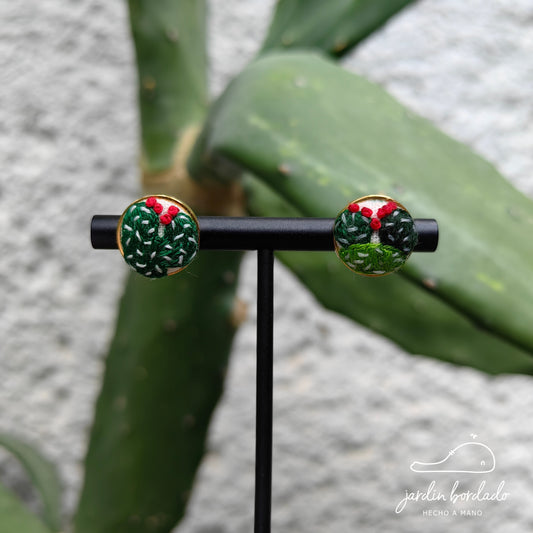 Aretes cactus con pitayas